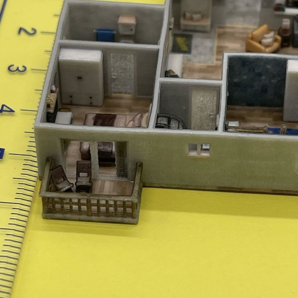 Zゲージ 1/220 マンション 住宅模型 建築模型 ドールハウス 完成品 3D ミニチュアイメージ