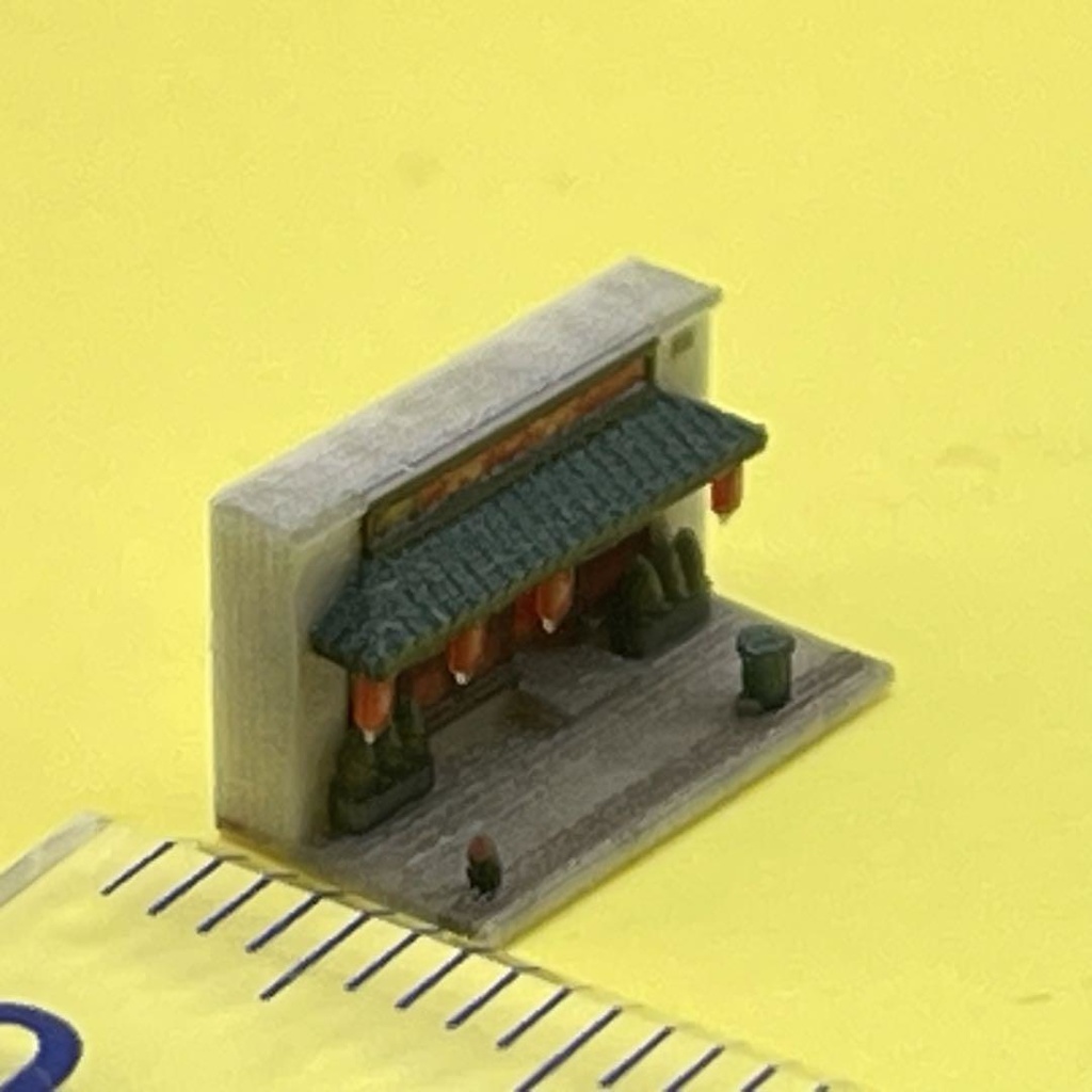 1/700 中華料理店 ミニチュア ジオラマ 住宅模型 建築模型 完成品 ミニチュアイメージ 3D