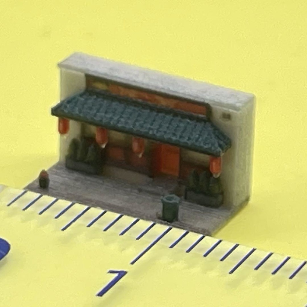 1/700 中華料理店 ミニチュア ジオラマ 住宅模型 建築模型 完成品 ミニチュアイメージ 3D