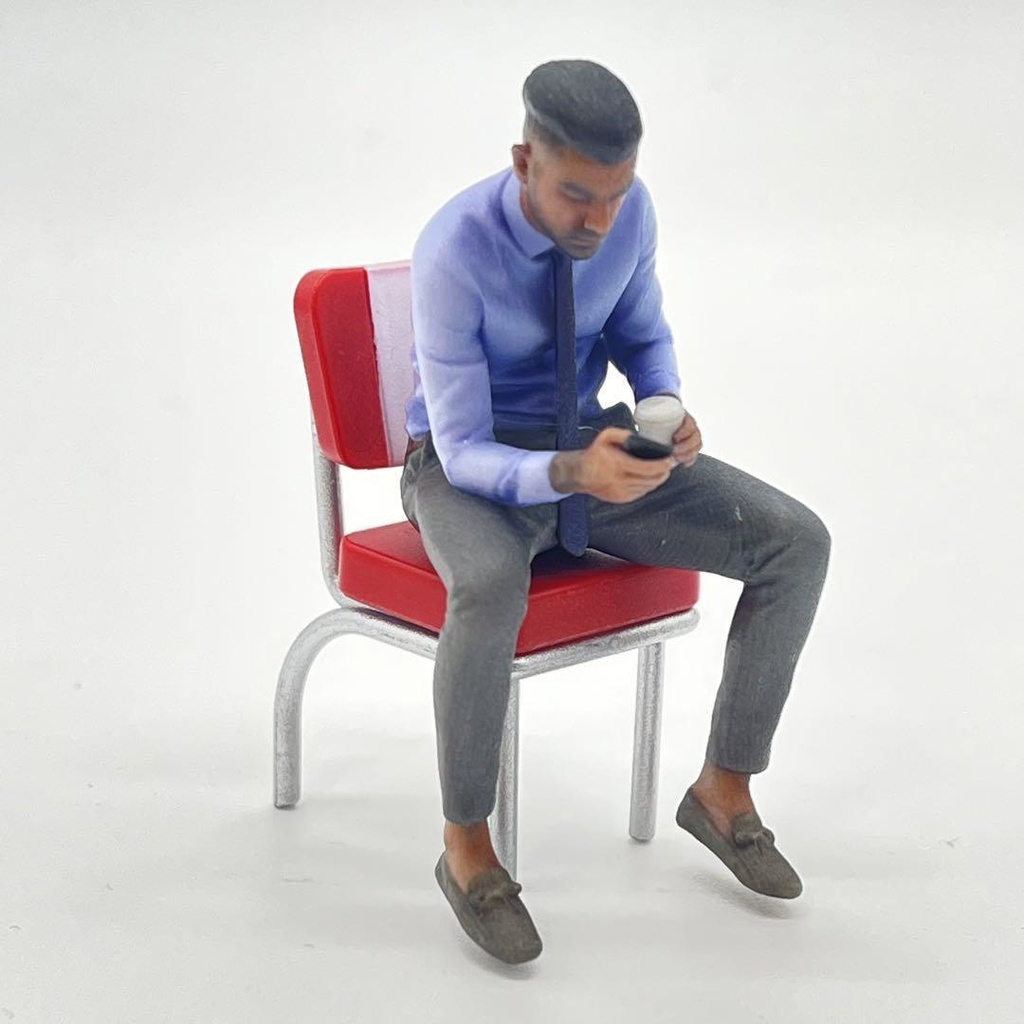 1/24 NU-1234 男性 フィギュア リアルフィギュア ミニチュアイメージ ミニカーに ドールハウスに 3Dフィギュア ミニチュア