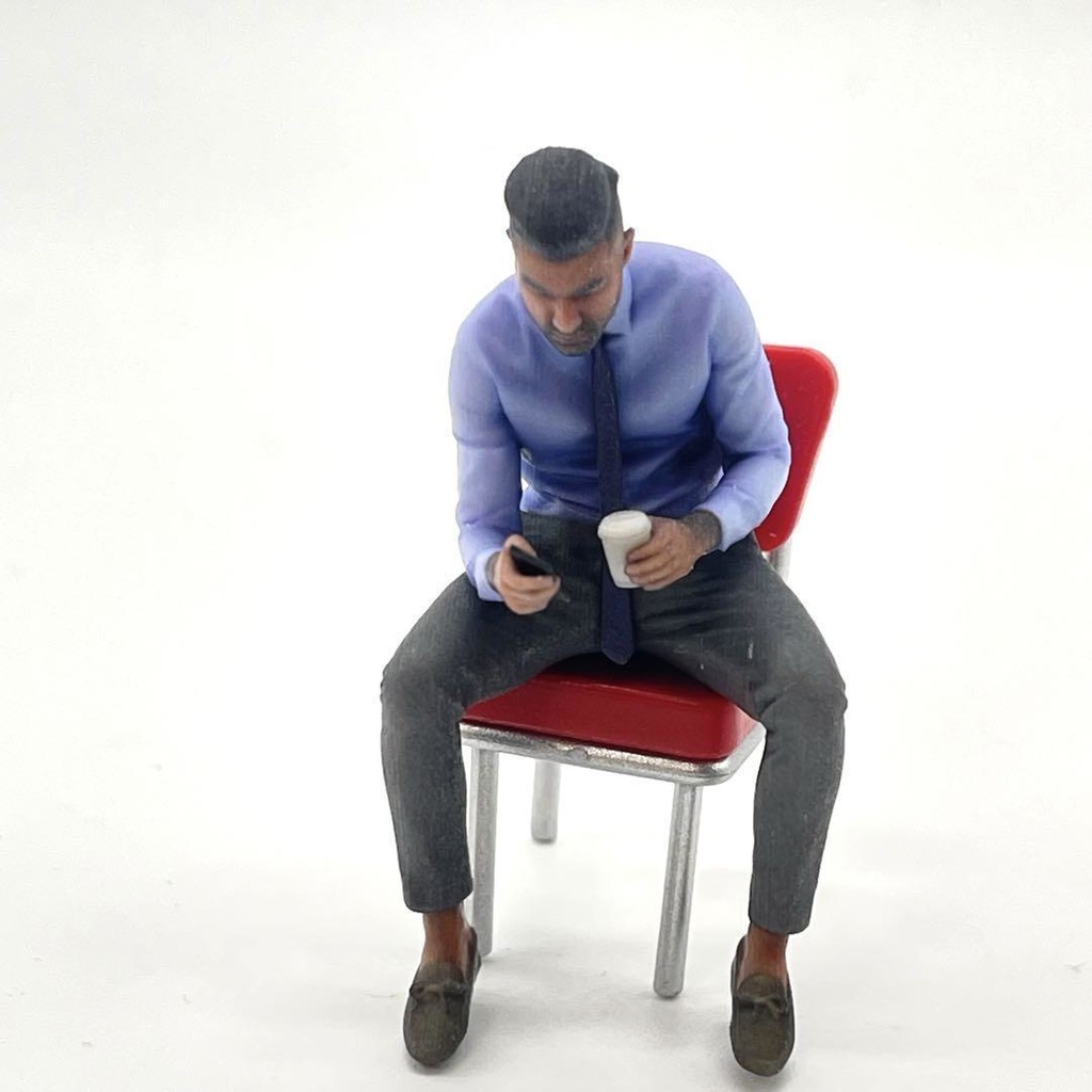 1/24 NU-1234 男性 フィギュア リアルフィギュア ミニチュアイメージ ミニカーに ドールハウスに 3Dフィギュア ミニチュア