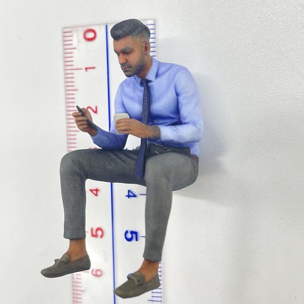 1/24 NU-1234 男性 フィギュア リアルフィギュア ミニチュアイメージ ミニカーに ドールハウスに 3Dフィギュア ミニチュア