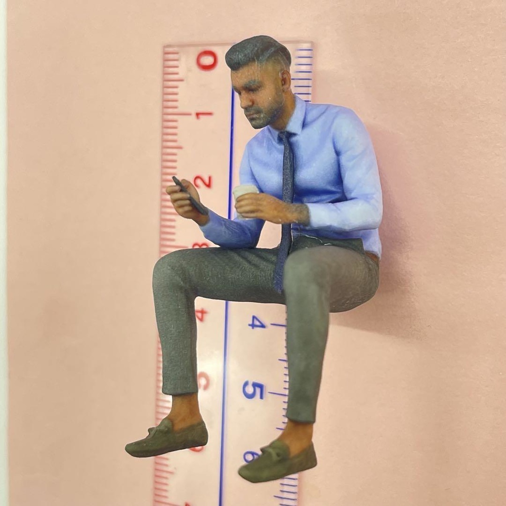 1/24 NU-1234 男性 フィギュア リアルフィギュア ミニチュアイメージ ミニカーに ドールハウスに 3Dフィギュア ミニチュア