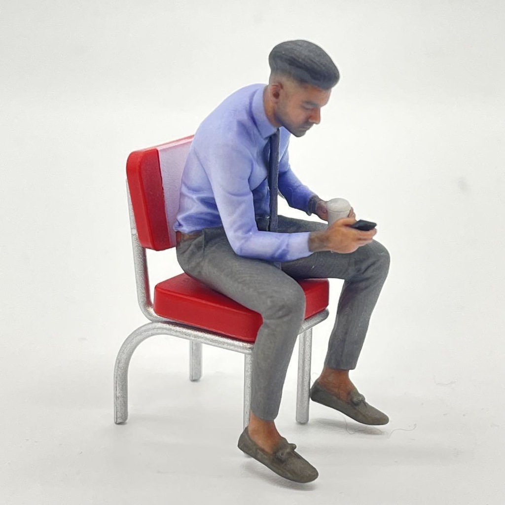 1/24 NU-1234 男性 フィギュア リアルフィギュア ミニチュアイメージ ミニカーに ドールハウスに 3Dフィギュア ミニチュア