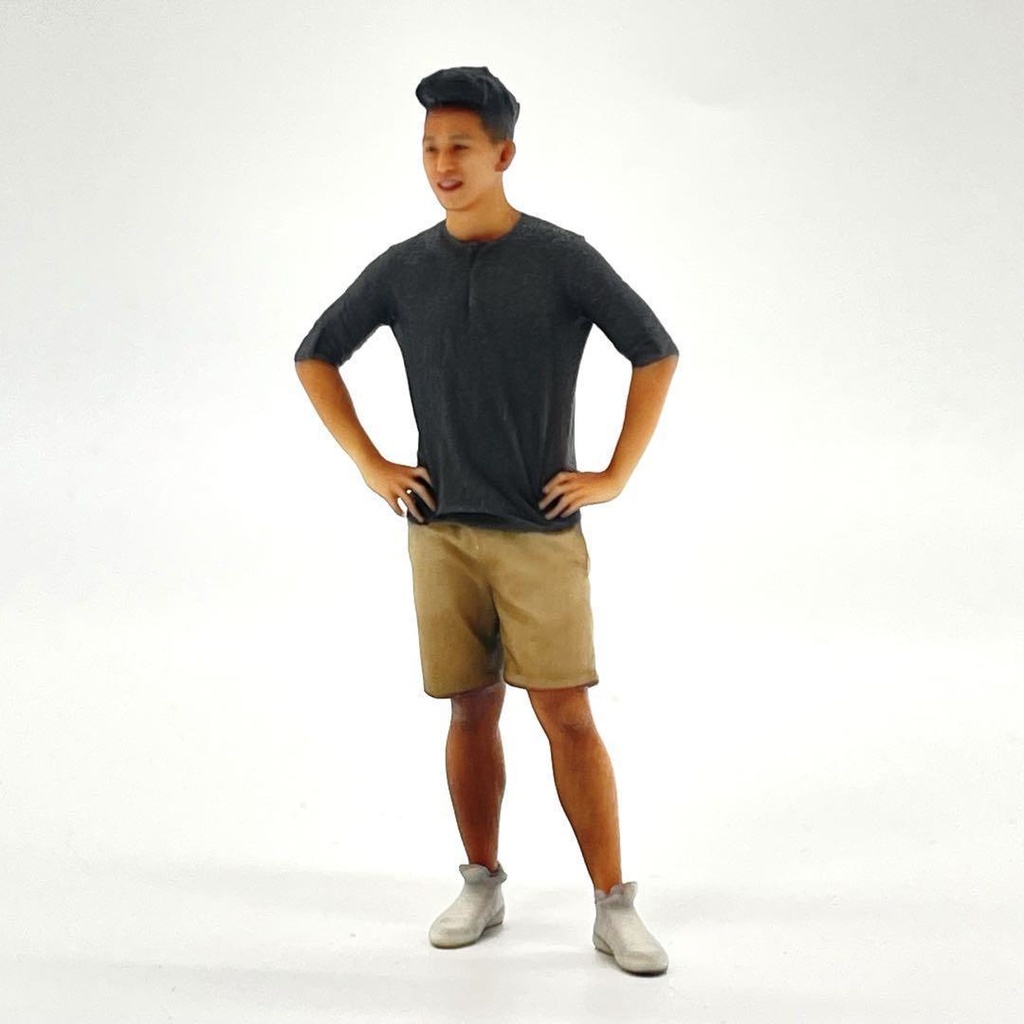 1/24 NU-0004 男性 フィギュア リアルフィギュア 完成品 ミニチュアイメージ ミニチュア ドールハウスに ミニカーに ジオラマに 3Dフィギュア