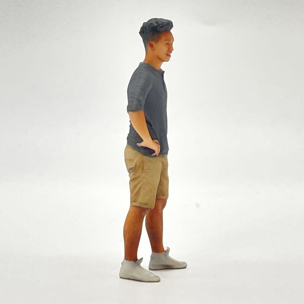 1/24 NU-0004 男性 フィギュア リアルフィギュア 完成品 ミニチュアイメージ ミニチュア ドールハウスに ミニカーに ジオラマに 3Dフィギュア