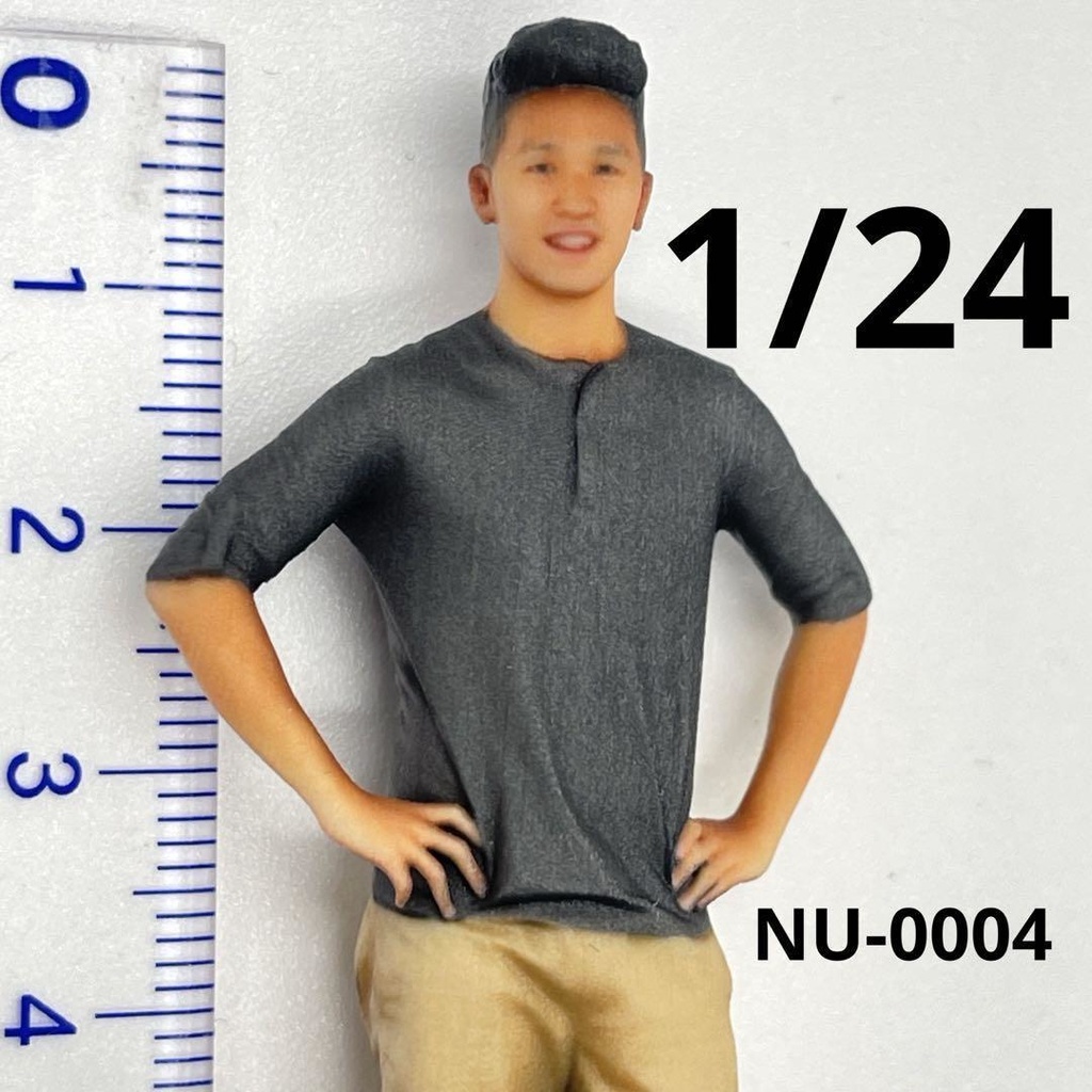 1/24 NU-0004 男性 フィギュア リアルフィギュア 完成品 ミニチュアイメージ ミニチュア ドールハウスに ミニカーに ジオラマに 3Dフィギュア