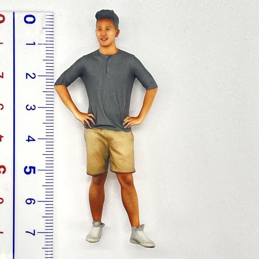 1/24 NU-0004 男性 フィギュア リアルフィギュア 完成品 ミニチュアイメージ ミニチュア ドールハウスに ミニカーに ジオラマに 3Dフィギュア