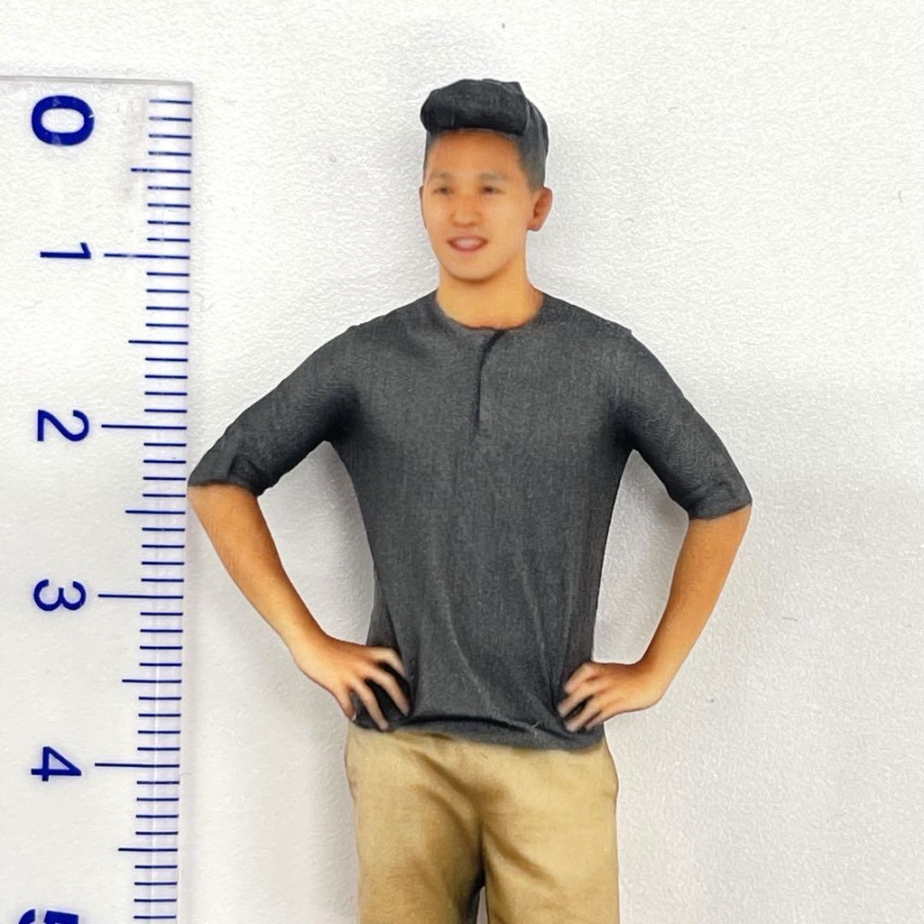 1/24 NU-0004 男性 フィギュア リアルフィギュア 完成品 ミニチュアイメージ ミニチュア ドールハウスに ミニカーに ジオラマに 3Dフィギュア