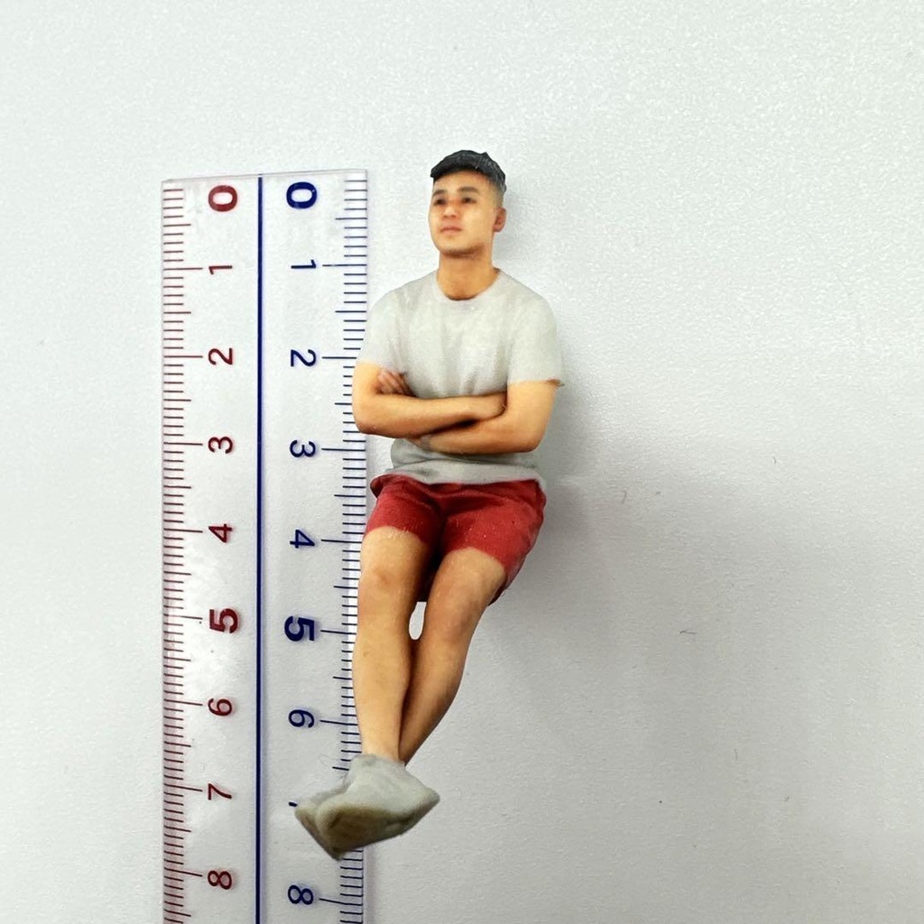 1/24 NU-0003 男性 フィギュア リアルフィギュア 完成品 ミニチュア ミニチュアイメージ ミニカーに ドールハウスに ジオラマに 3Dフィギュア
