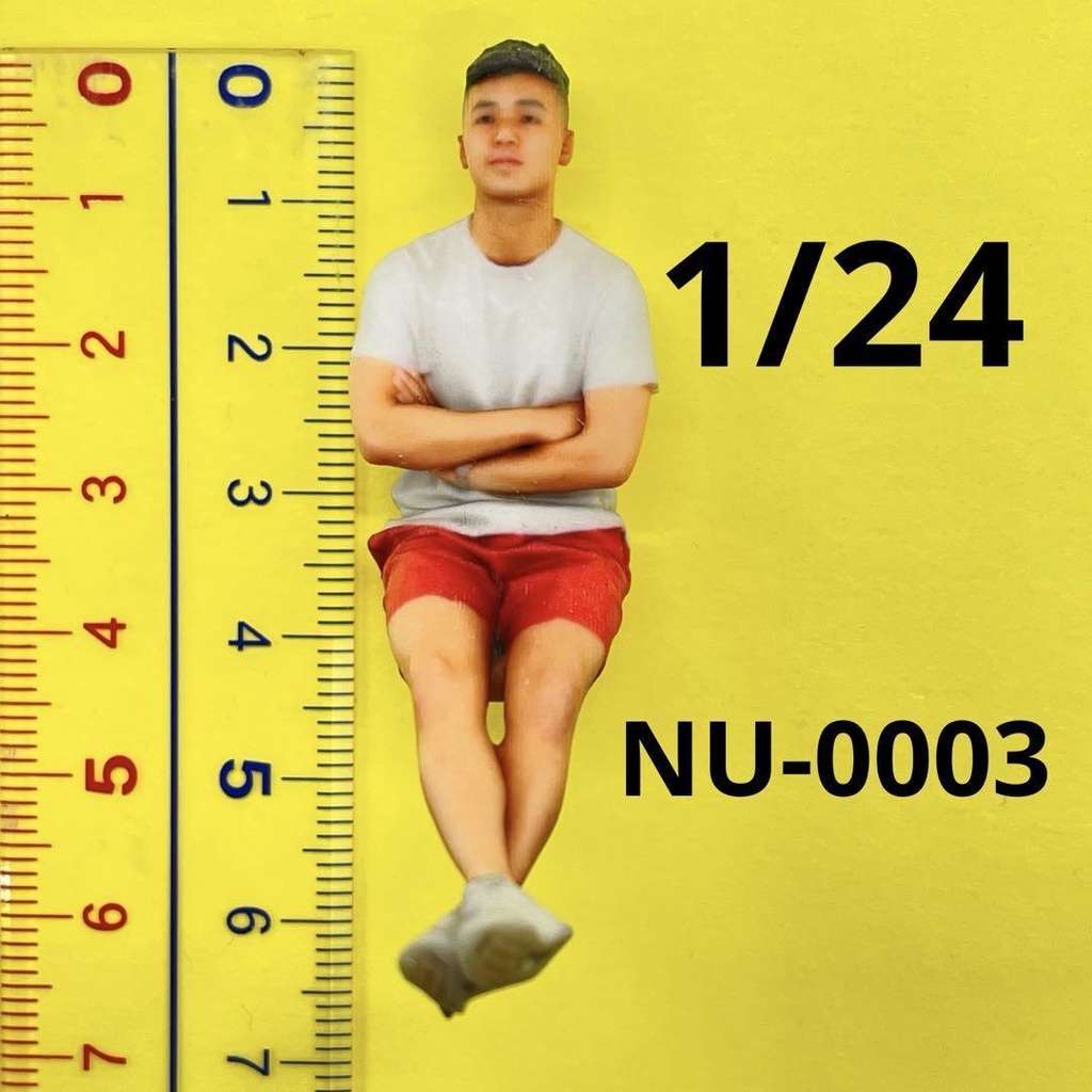1/24　NU-0003　男性　フィギュア　ミニチュア　リアルフィギュア　完成品　ミニチュアイメージ　ミニカーに　ジオラマに　ドールハウスに　３D人物