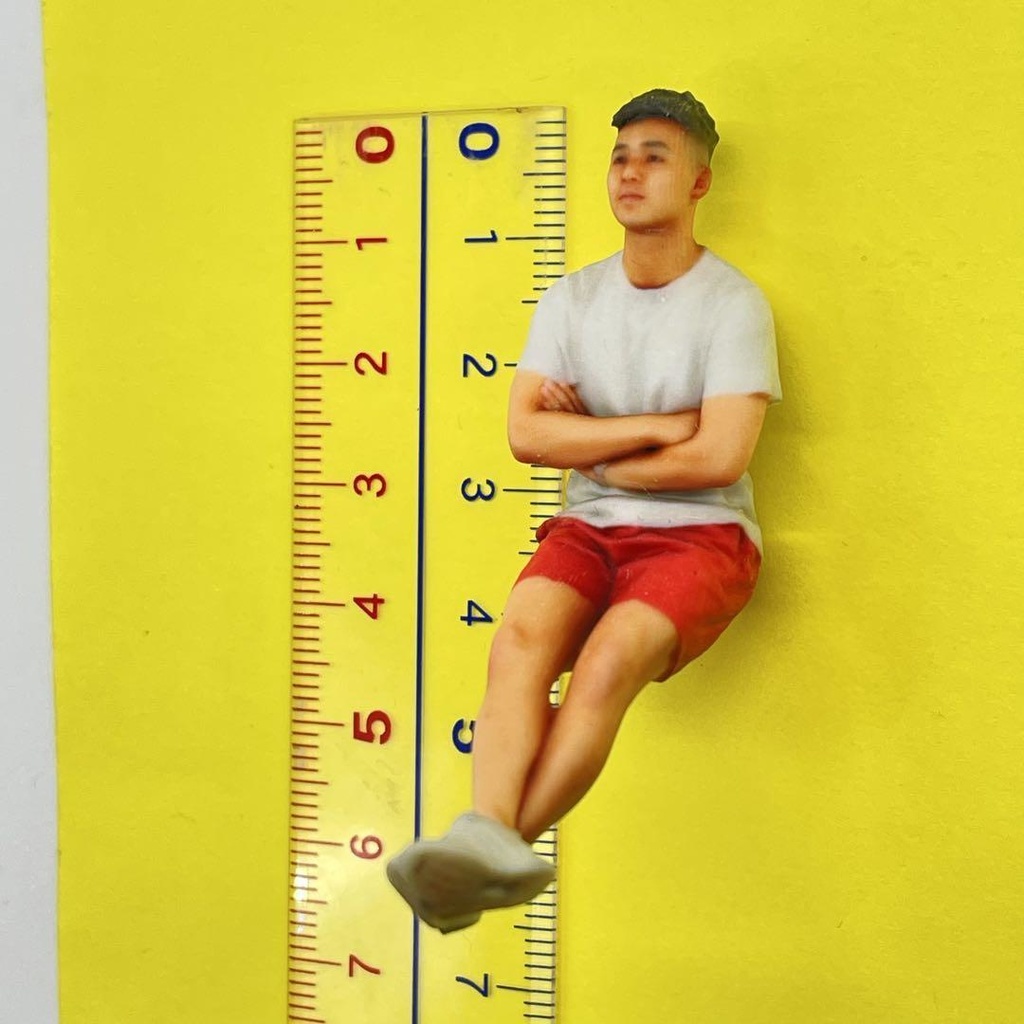 1/24 NU-0003 男性 フィギュア ミニチュア リアルフィギュア 完成品 ミニチュアイメージ ミニカーに ジオラマに ドールハウスに 3D人物