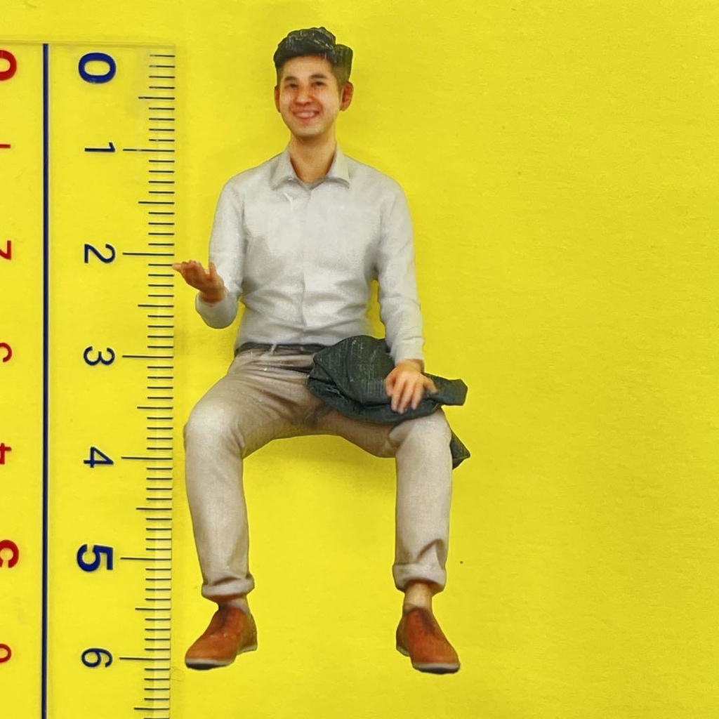 1/24 NU-0001 フィギュア 男性 リアルフィギュア 完成品 ミニカーに ジオラマに 3Dフィギュア ミニチュアイメージ ドールハウスに