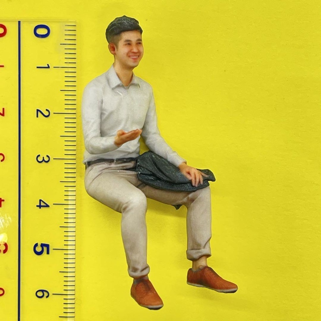 1/24 NU-0001 フィギュア 男性 リアルフィギュア 完成品 ミニカーに ジオラマに 3Dフィギュア ミニチュアイメージ ドールハウスに