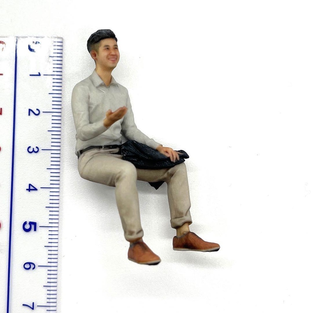 1/24 NU-0001 フィギュア 男性 リアルフィギュア 完成品 ミニカーに ジオラマに 3Dフィギュア ミニチュアイメージ ドールハウスに