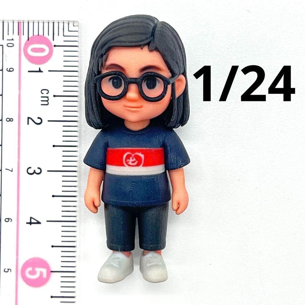 1/24 フィギュア　完成品　AIフィギュア　ミニチュア　ドールハウスに　ミニチュアイメージ　３Ｄフィギュア