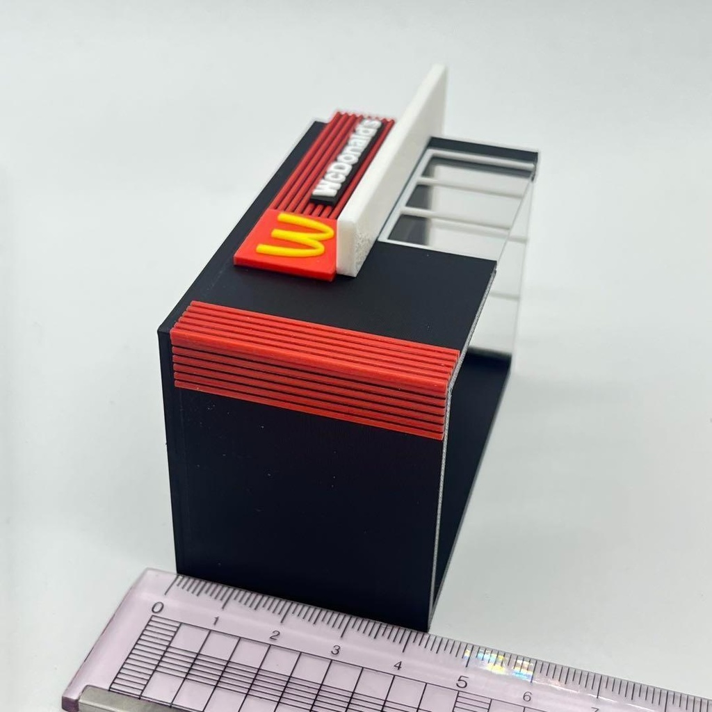 Nゲージ　1/150 　ワクドナルド　3Ⅾ　店舗　建物　駐車場　ジオラマ　レイアウトに　鉄道模型　住宅模型　完成品　ドールハウス　建築模型　ミニチュアイメージ