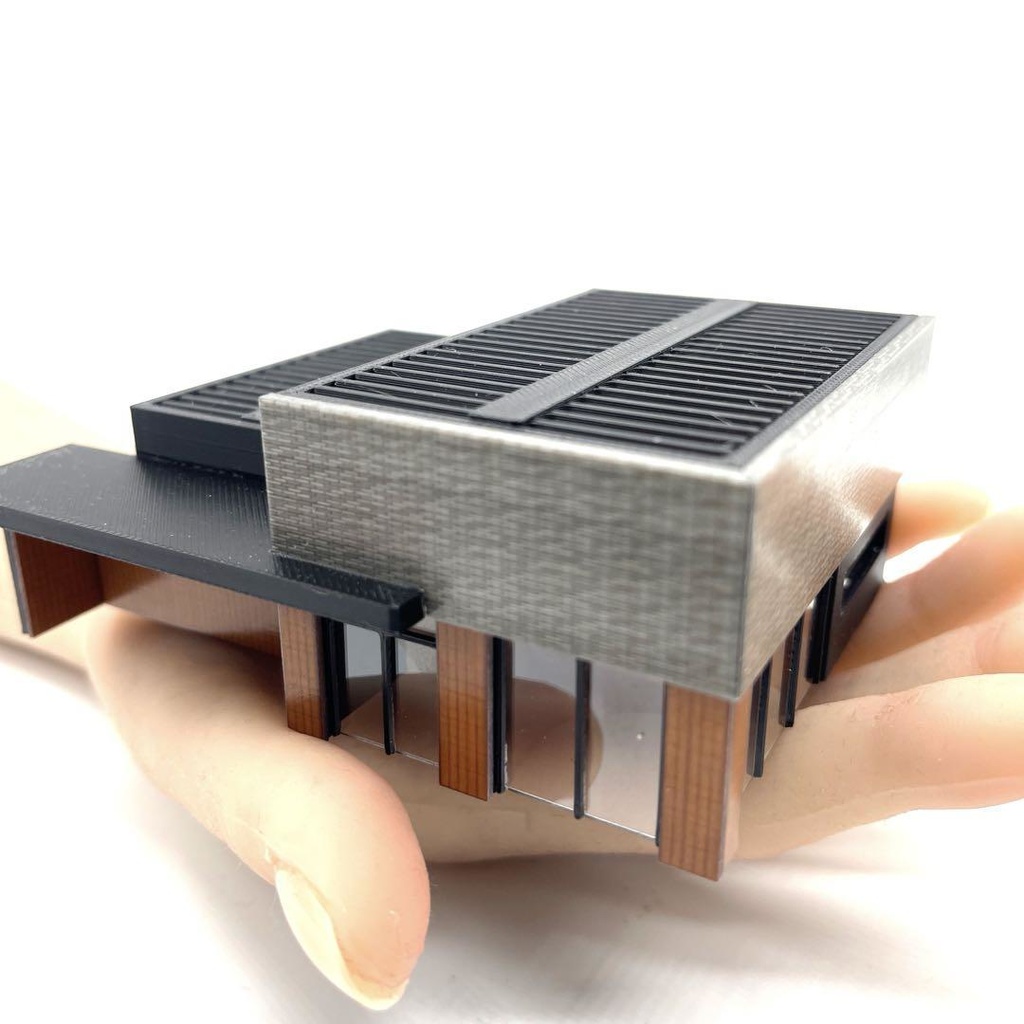 Nゲージ　1/150 コーヒーショップ　ミニチュア　住宅模型　建築模型　ドールハウス　完成品　ミニチュアイメージ　鉄道模型　ジオラマ　ジオコレに