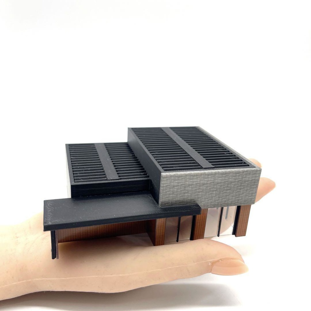 Nゲージ　1/150 コーヒーショップ　ミニチュア　住宅模型　建築模型　ドールハウス　完成品　ミニチュアイメージ　鉄道模型　ジオラマ　ジオコレに