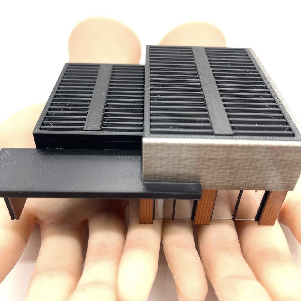 Nゲージ　1/150 コーヒーショップ　ミニチュア　住宅模型　建築模型　ドールハウス　完成品　ミニチュアイメージ　鉄道模型　ジオラマ　ジオコレに