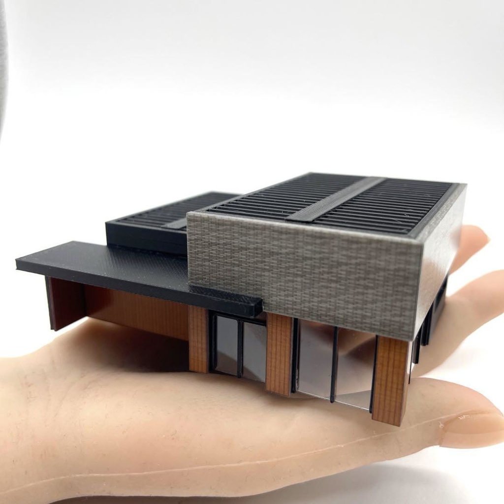 Nゲージ　1/150 コーヒーショップ　ミニチュア　住宅模型　建築模型　ドールハウス　完成品　ミニチュアイメージ　鉄道模型　ジオラマ　ジオコレに