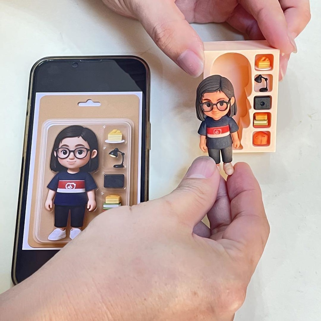 ミニチュア　フィギュア　完成品　AIフィギュア　３D出力品　ミニチュアイメージ　ドールハウスに　リーメントに　ジオラマに　ミニカーに