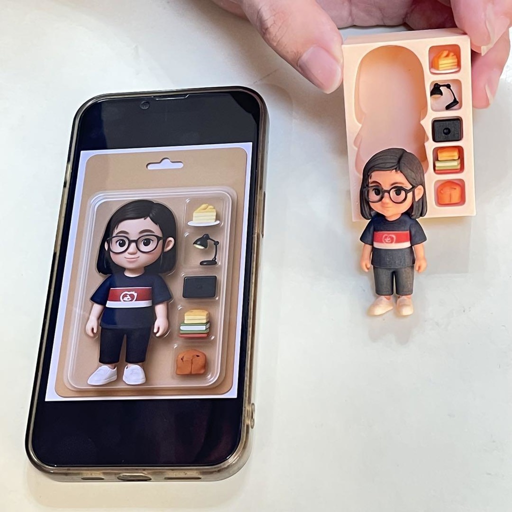 ミニチュア　フィギュア　完成品　AIフィギュア　３D出力品　ミニチュアイメージ　ドールハウスに　リーメントに　ジオラマに　ミニカーに
