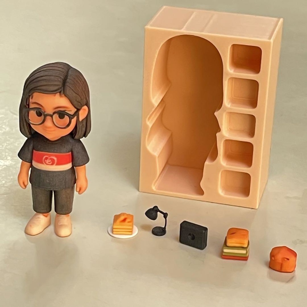 ミニチュア　フィギュア　完成品　AIフィギュア　３D出力品　ミニチュアイメージ　ドールハウスに　リーメントに　ジオラマに　ミニカーに