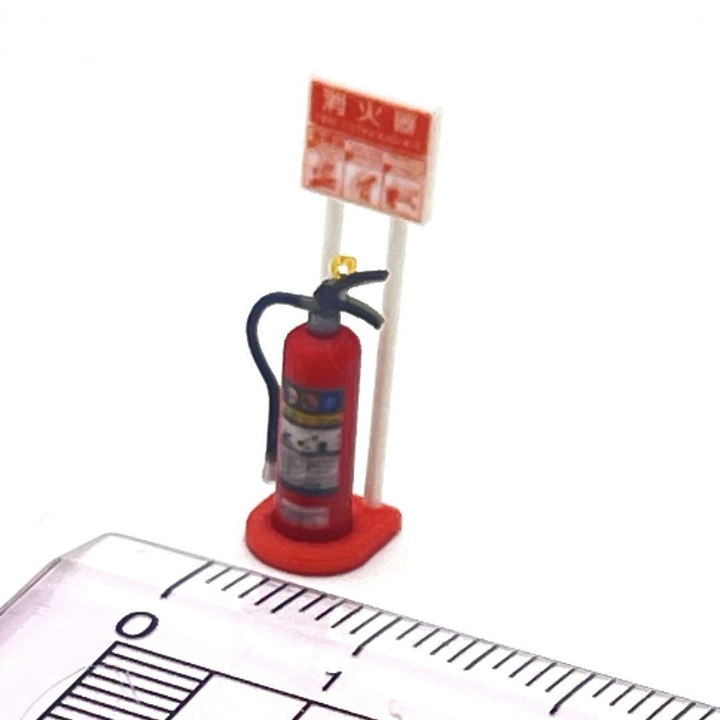 1/35 ミニチュア 消火器とスタンド ジオラマに フィギュアに ミニチュアイメージ 完成品 3D ミニカーに