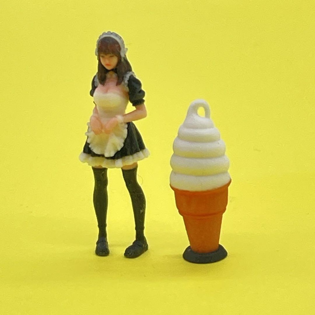1/43 ソフトクリーム看板 ミニチュア フィギュア ミニカーに ジオラマに 3D 完成品 ミニチュアイメージ