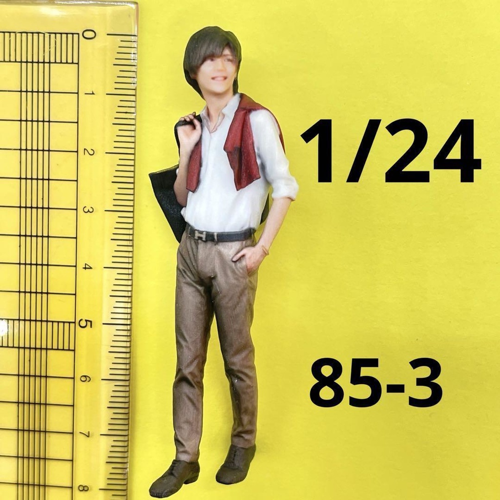 1/24 85-3 男性 フィギュア リアルフィギュア 完成品 ドールハウスに ミニカーに ジオラマに 3Dフィギュア ミニチュアイメージ
