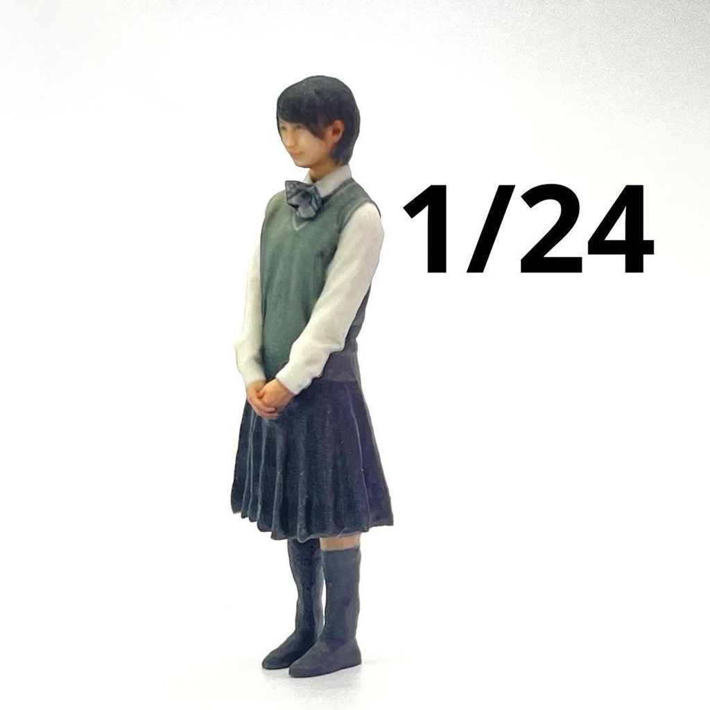 1/24 制服姿 学生 フィギュア リアルフィギュア 完成品 ミニカー ジオラマに ミニチュア 3Dフィギュア