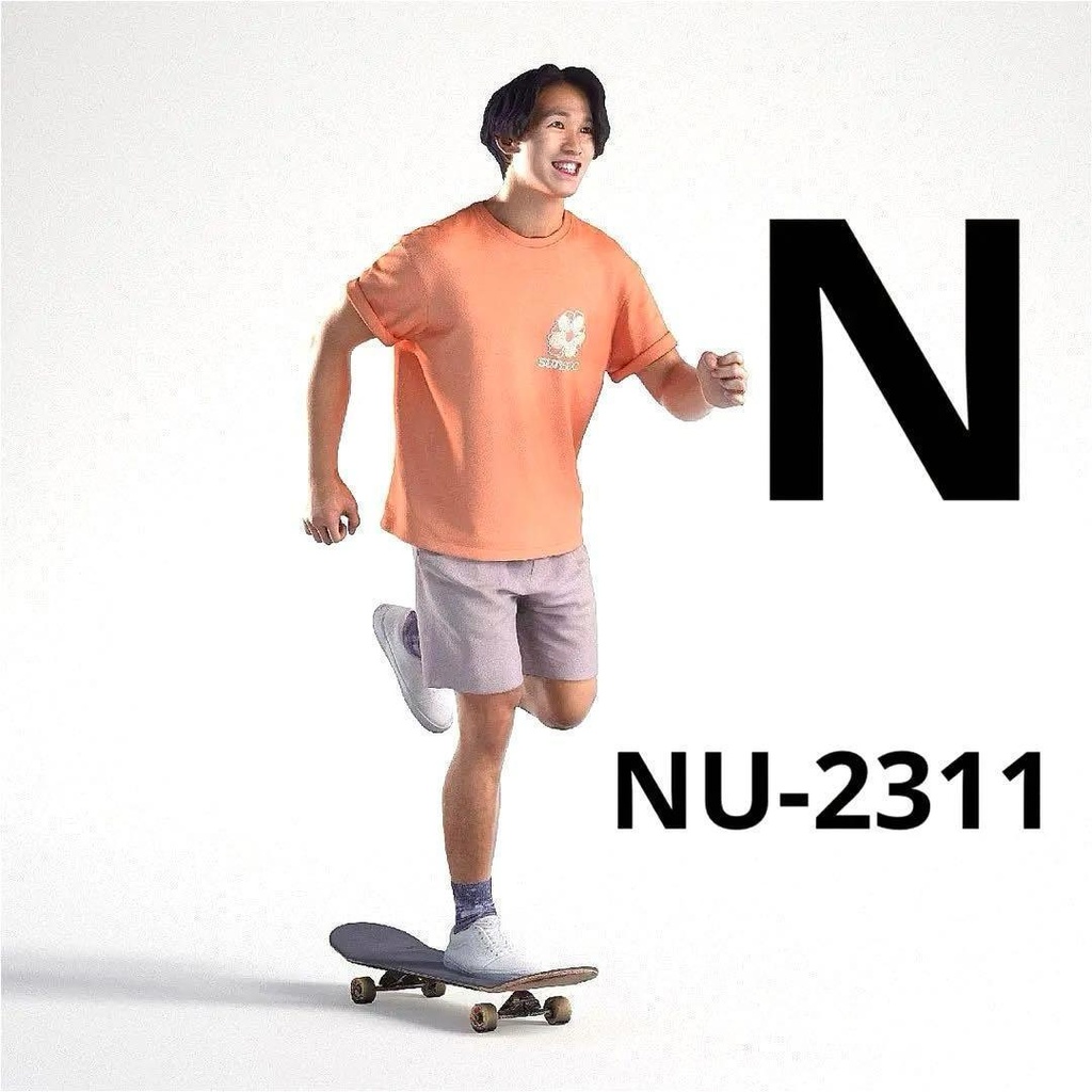 Nゲージ　1/150 NU-2311　男性　フィギュア　リアルフィギュア　完成品　ミニチュア　鉄道模型　ジオラマ　レイアウト　ミニチュアイメージ　３Dフィギュア