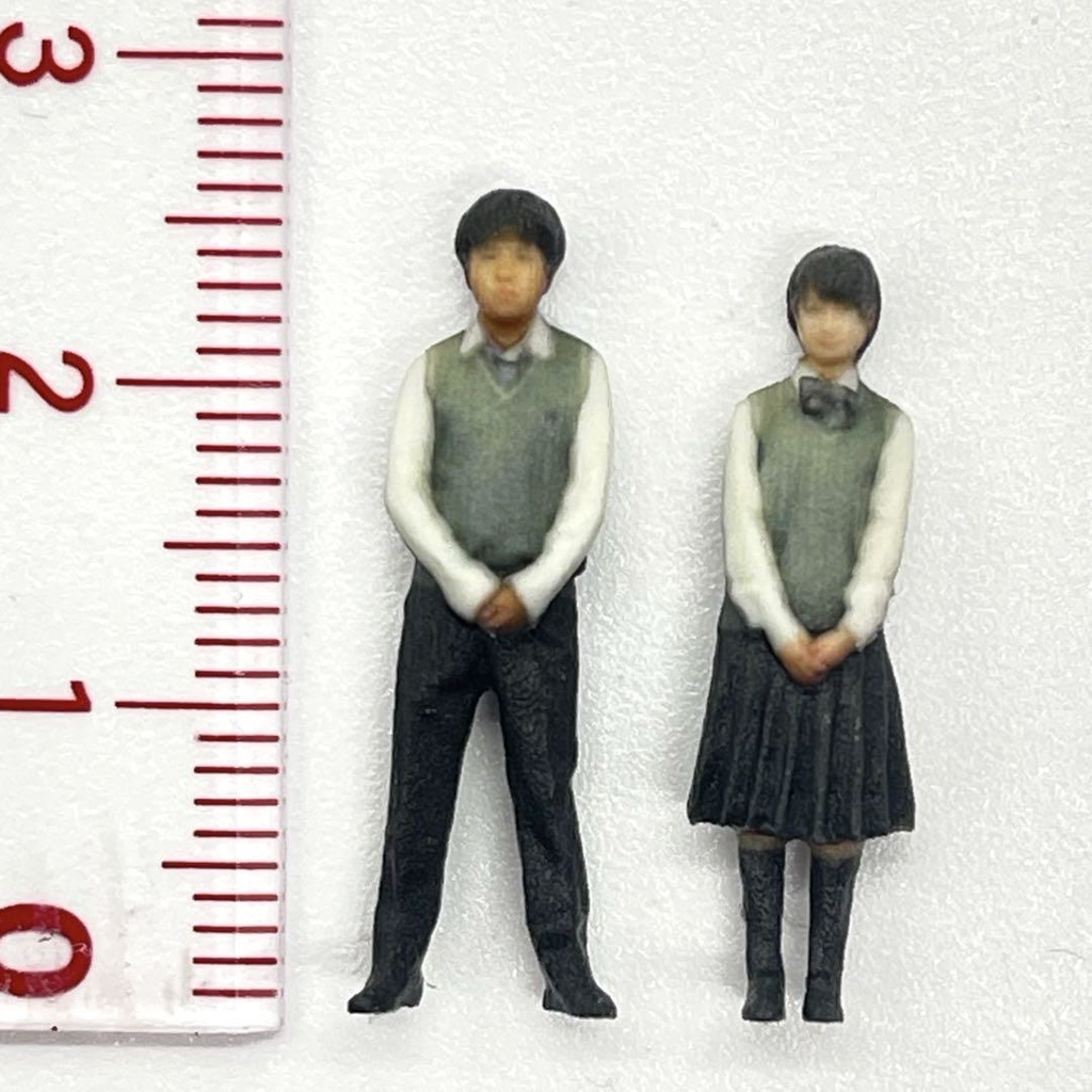 1/64 JHN-001 JHS-001 高校生 フィギュア二体 完成品 フィギュア リアルフィギュア ミニチュア ミニチュアイメージ 3Dフィギュア