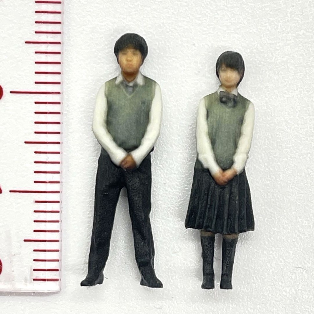 1/64 JHN-001 JHS-001 高校生 フィギュア二体 完成品 フィギュア リアルフィギュア ミニチュア ミニチュアイメージ 3Dフィギュア