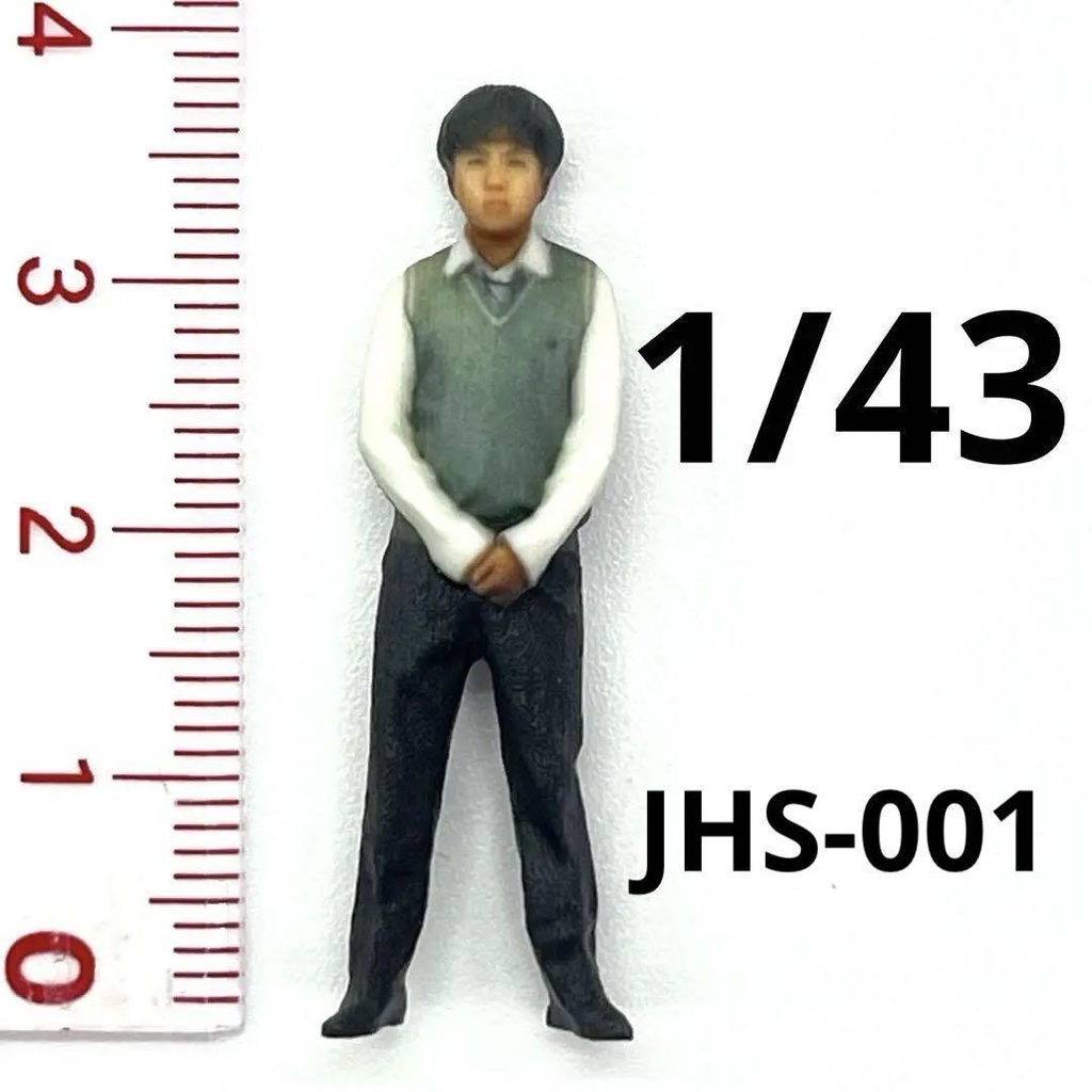 1/43 JHS-001 高校生　フィギュア　リアルフィギュア　完成品　ミニチュア　ミニカー　ジオラマに　ミニチュアイメージ