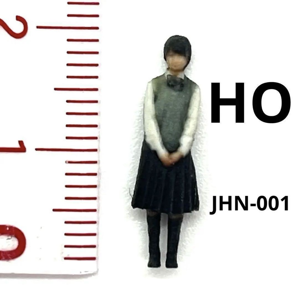 HOゲージ 1/80 JHN-001 フィギュア リアルフィギュア 完成品 ミニチュアイメージ 鉄道模型 ジオラマ レイアウト ミニチュア 3Dフィギュア 高校生