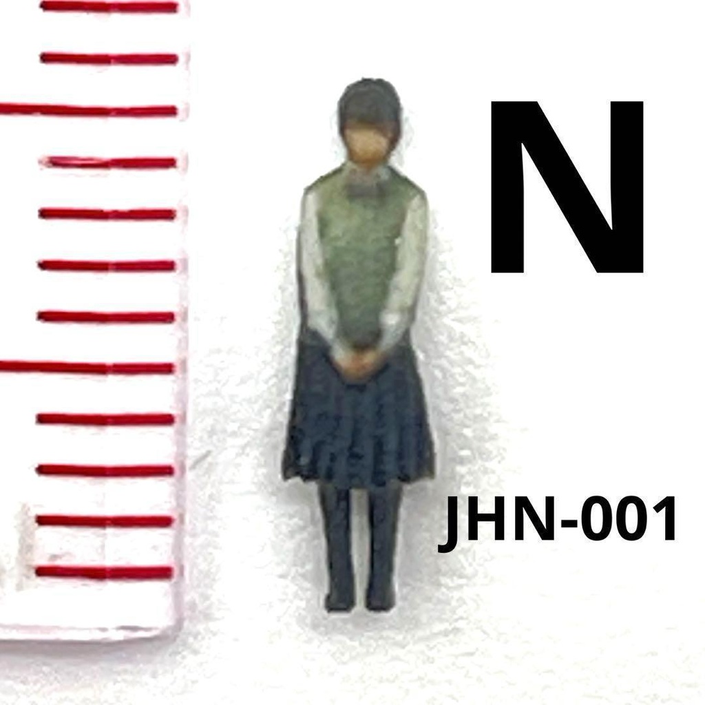 Nゲージ 1/150 JHN-001 高校生 フィギュア リアルフィギュア 完成品 鉄道模型 ジオラマ レイアウト ミニチュアイメージ 3D