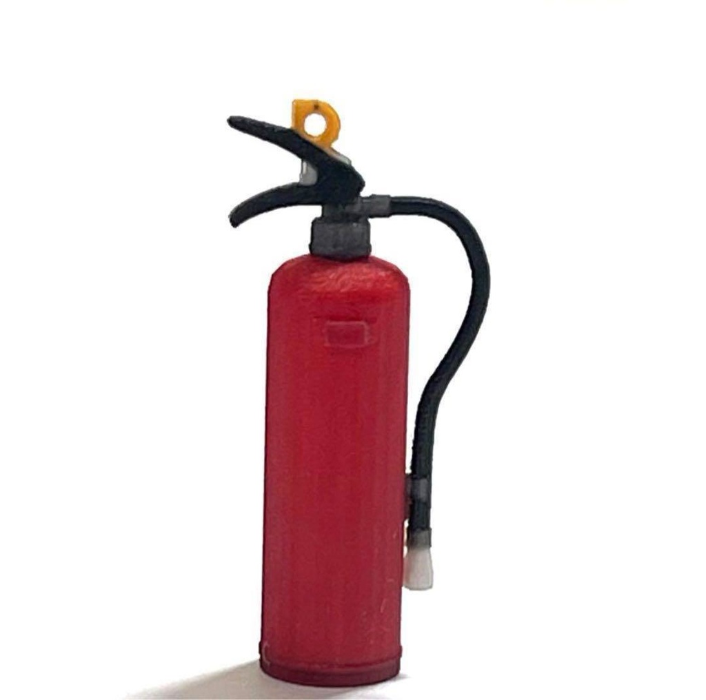 1/18 消火器とスタンド ミニチュア ドールハウスに フィギュアに 3D ジオラマに ミニカーに ミニチュアイメージ 3Dプリンター