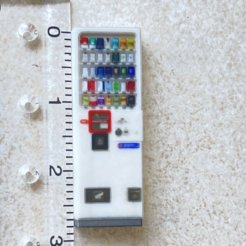 1/64 たばこ自販機 ミニチュア 自販機 ミニチュアイメージ 完成品 ジオラマ ミニカーに 3Dプリンター 住宅模型