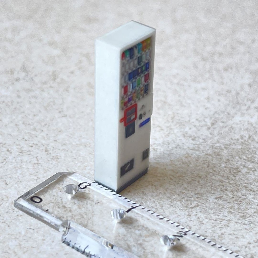 1/64 たばこ自販機 ミニチュア 自販機 ミニチュアイメージ 完成品 ジオラマ ミニカーに 3Dプリンター 住宅模型