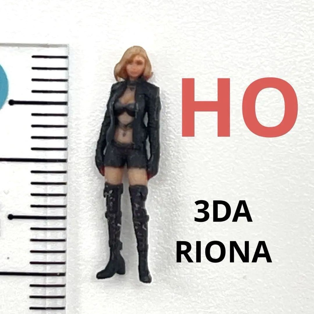 HOゲージ　1/80 3DA-RIONA フィギュア　リアルフィギュア　完成品　ミニチュア　鉄道模型　ジオラマ　レイアウト　塗装済み完成品　３D