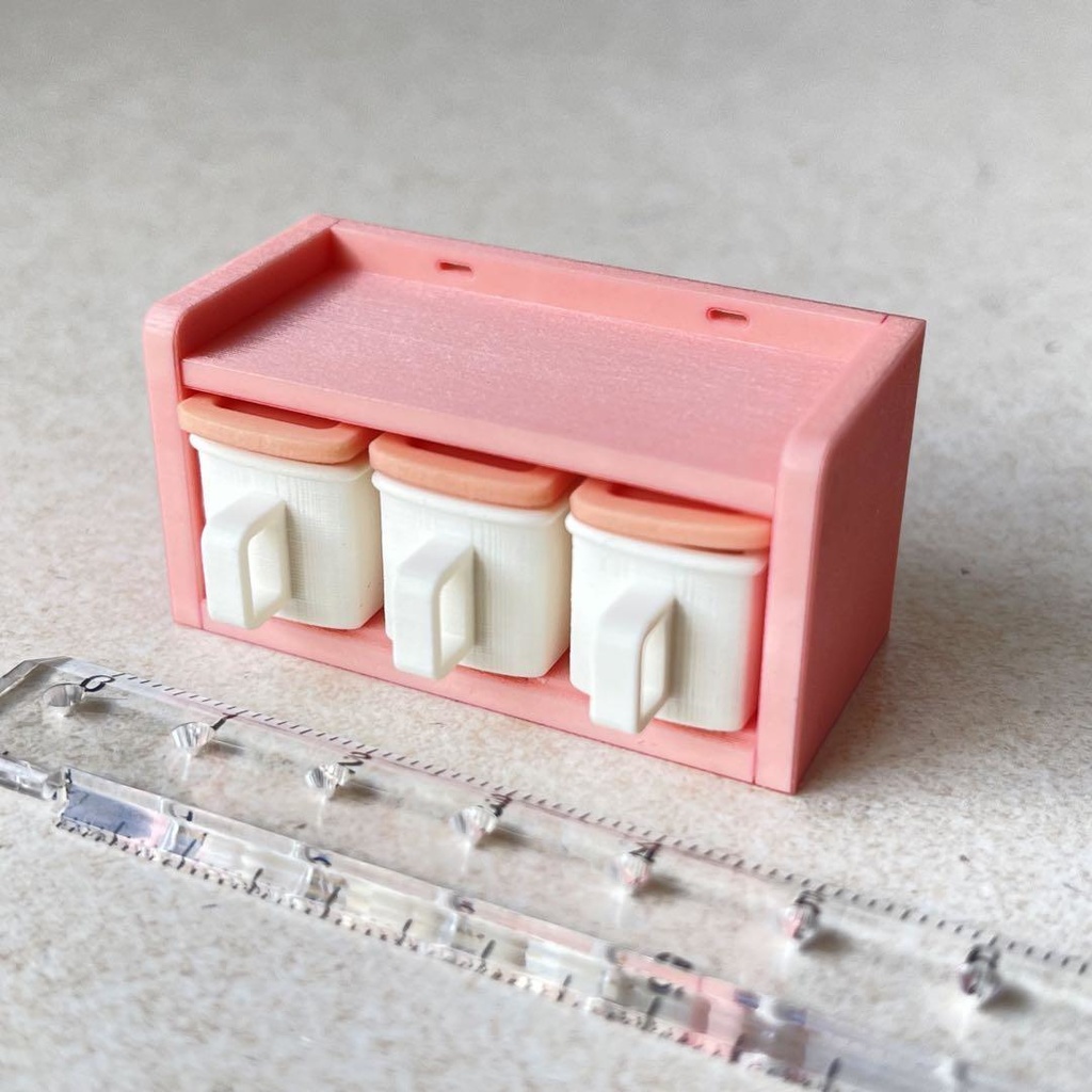ミニチュア 昭和レトロな調味料入れ ドールハウスに ミニチュアイメージ リカちゃんに ブライスに フィギュア 3D