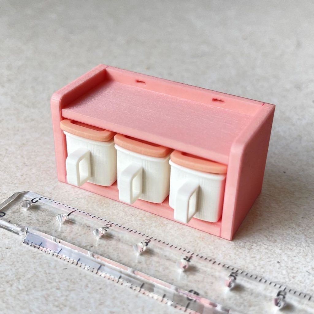 ミニチュア 昭和レトロな調味料入れ ドールハウスに ミニチュアイメージ リカちゃんに ブライスに フィギュア 3D