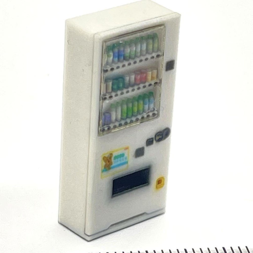 1/64 飲み物立体自販機 自販機 立体自販機 白 ミニチュア ミニカー ジオラマ 住宅模型に 3D ミニチュアイメージ 3Dプリンター