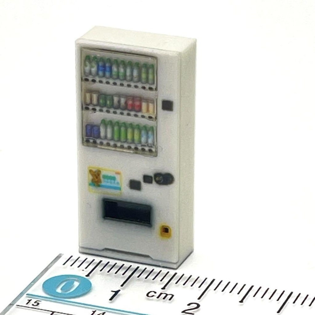 1/64 飲み物立体自販機 自販機 立体自販機 白 ミニチュア ミニカー ジオラマ 住宅模型に 3D ミニチュアイメージ 3Dプリンター