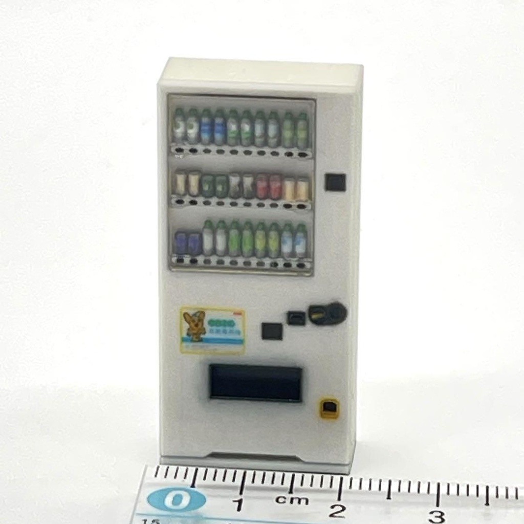 1/43 飲み物立体 自販機 白 立体自販機 ミニチュア ミニチュアイメージ 完成品 3D ジオラマ ミニカーに 住宅模型に