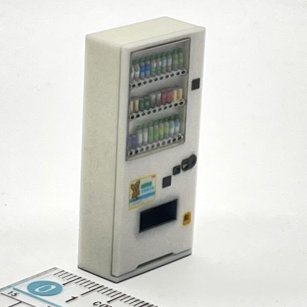 1/43 飲み物立体 自販機 白 立体自販機 ミニチュア ミニチュアイメージ 完成品 3D ジオラマ ミニカーに 住宅模型に