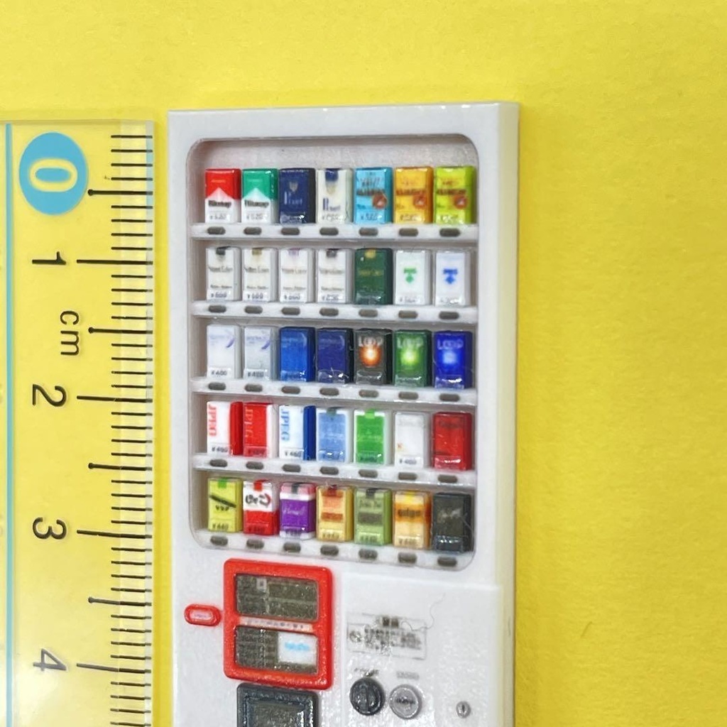 1/24 自販機 ミニチュア たばこ自販機 タバコ自販機 ジオラマ ミニカーに 完成品 3D ミニチュアイメージ