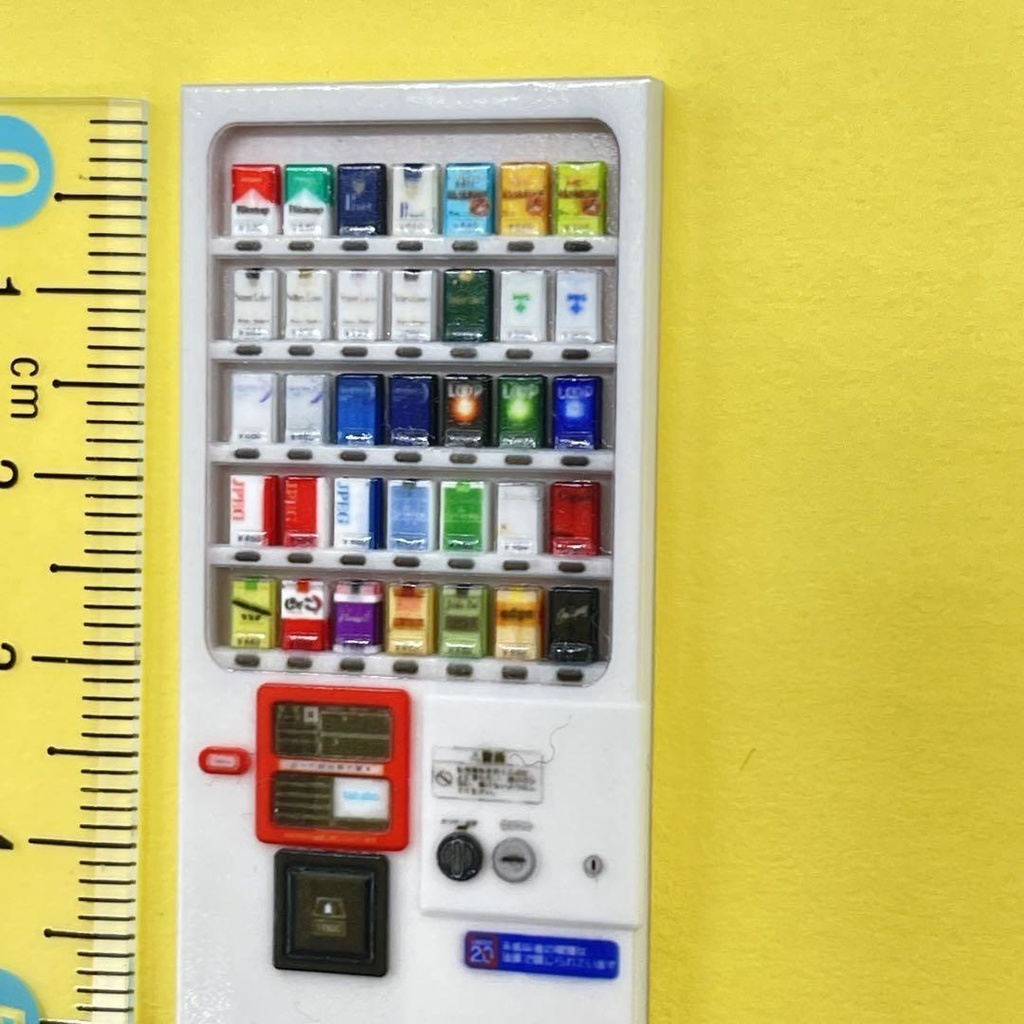 1/24 自販機 ミニチュア たばこ自販機 タバコ自販機 ジオラマ ミニカーに 完成品 3D ミニチュアイメージ